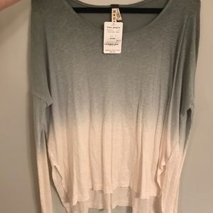 FREE PEOPLE ombré long sleeve top